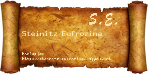 Steinitz Eufrozina névjegykártya