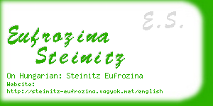 eufrozina steinitz business card